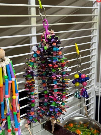 Color Stack Puzzle Bead Bird Hanging Pet Chew Toy