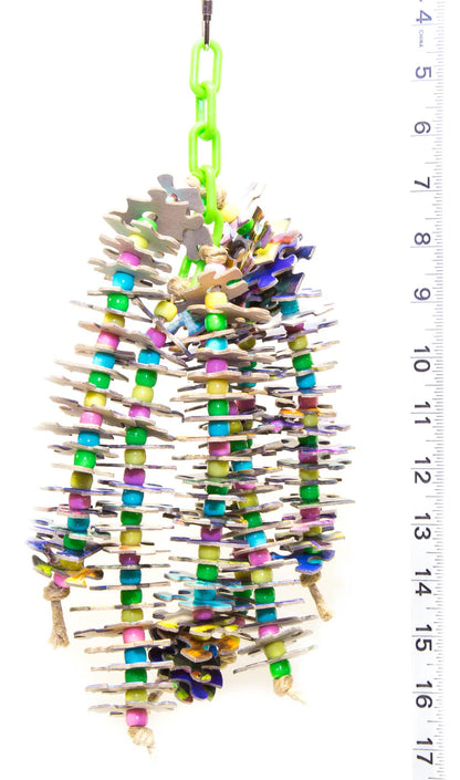 Color Stack Puzzle Bead Bird Hanging Pet Chew Toy